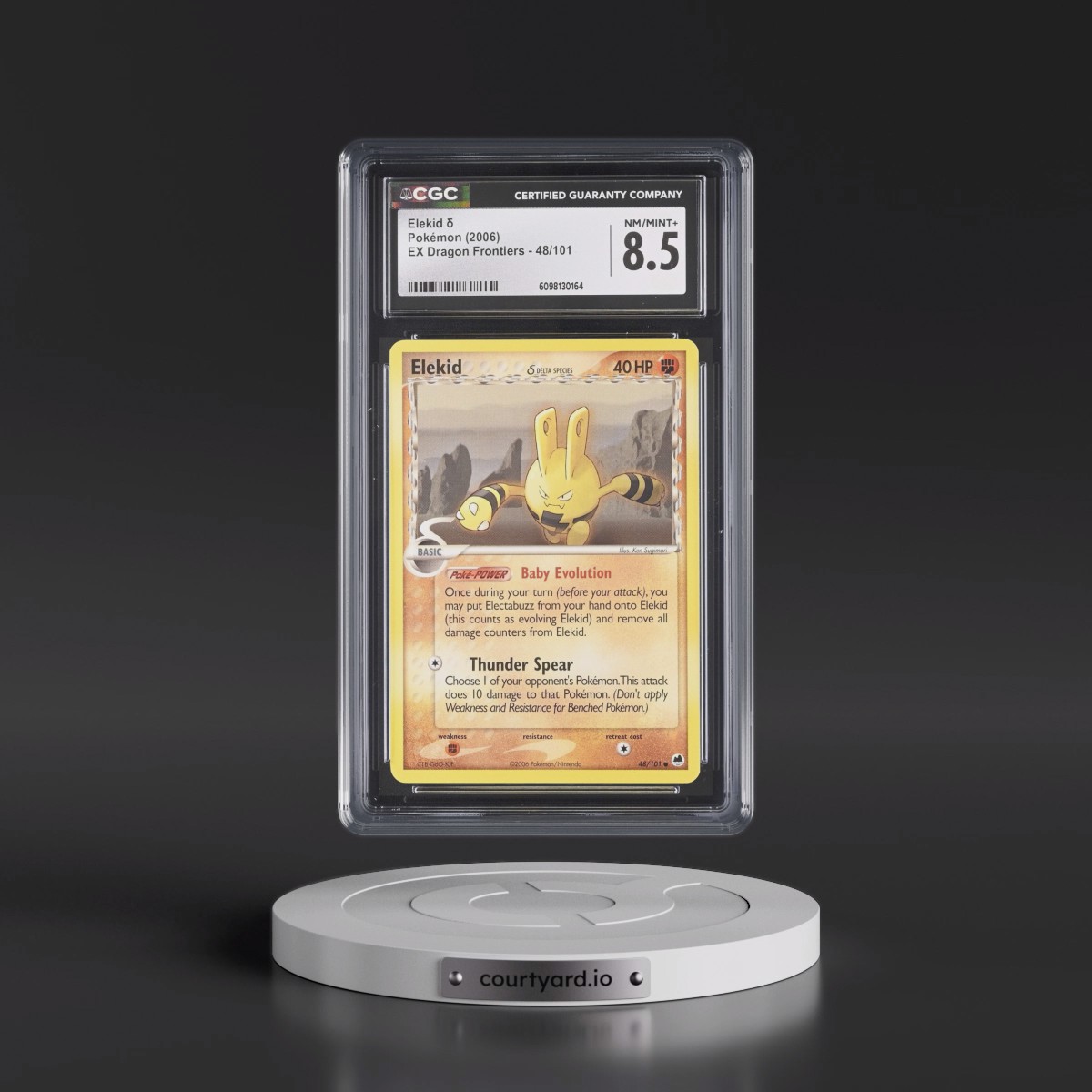 2006 EX Dragon Frontiers #48/101 Elekid δ (CGC 8.5 NM-MT+)