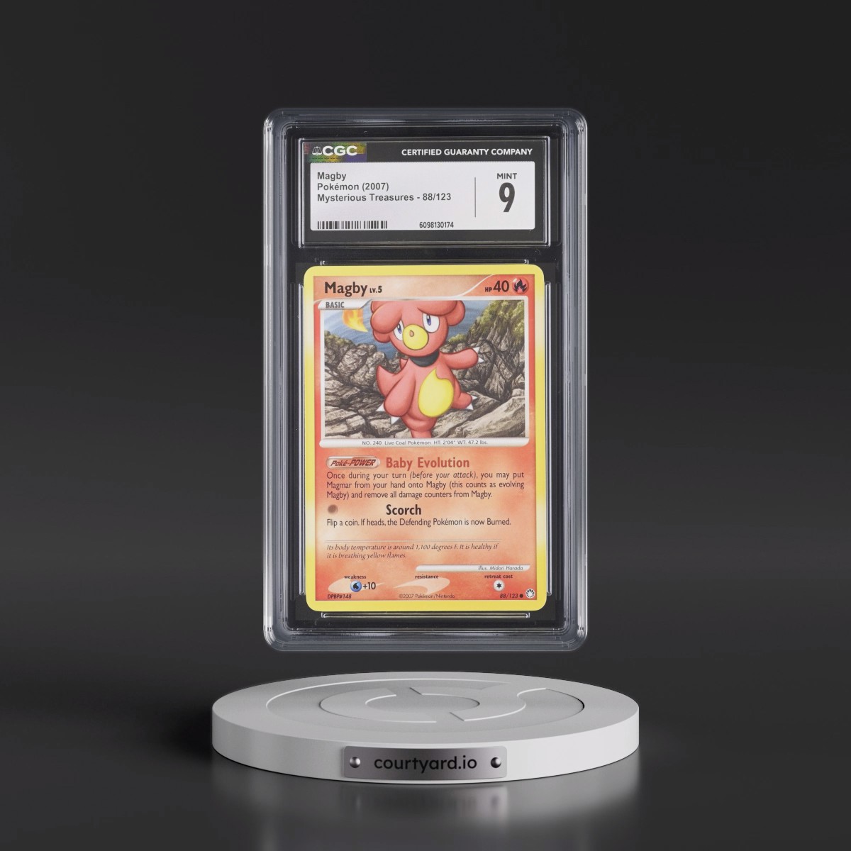 2007 Mysterious Treasures #88/123 Magby (CGC 9 MINT)
