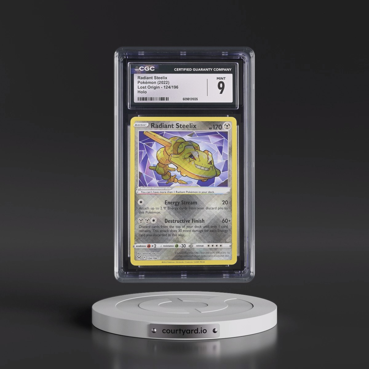 2022 Lost Origin #124/196 Radiant Steelix - Holo (CGC 9 MINT)