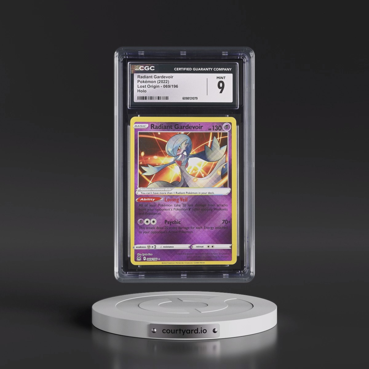 2022 Lost Origin #069/196 Radiant Gardevoir - Holo (CGC 9 MINT)
