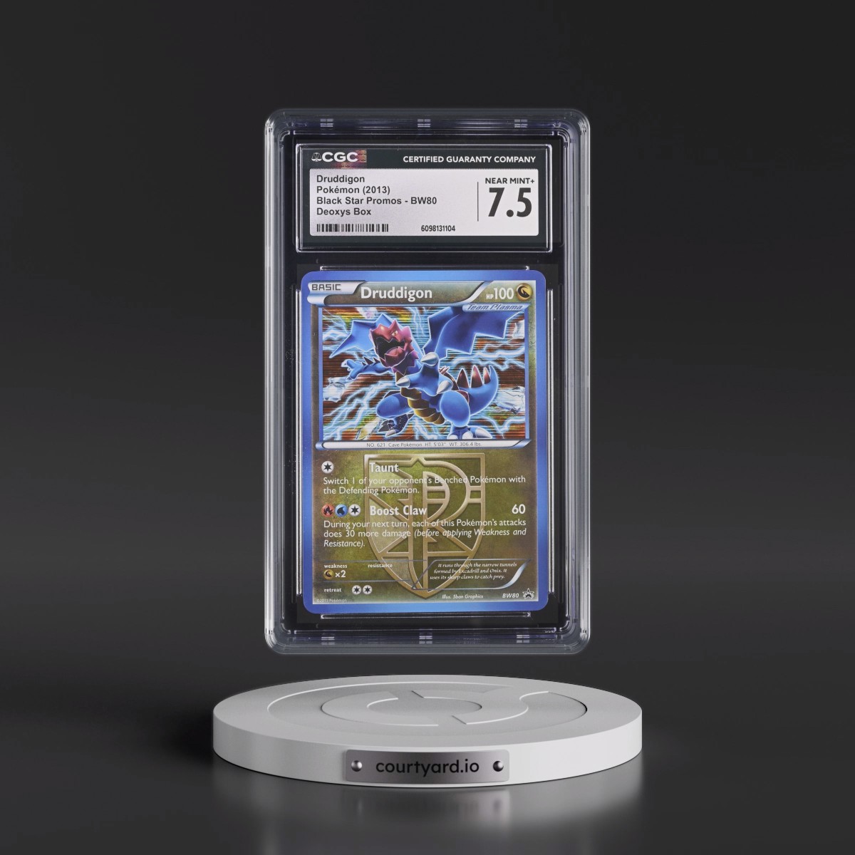 2011 Black Star Promos - Black & White #BW80 Druddigon - Deoxys Box (Holo) (CGC 7.5 NM+)