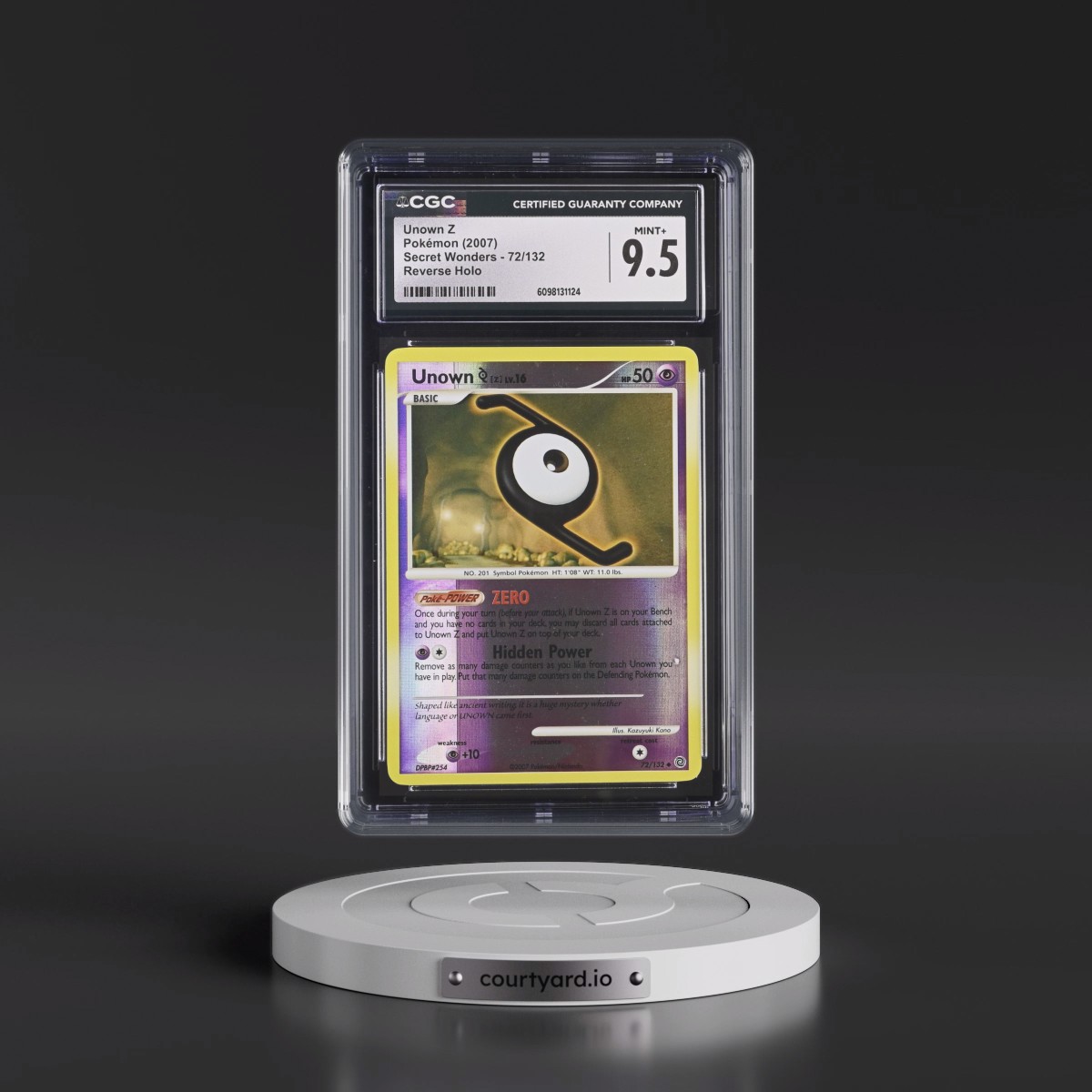 2007 Secret Wonders #72/132 Unown Z - Reverse Holo (CGC 9.5 MINT+)