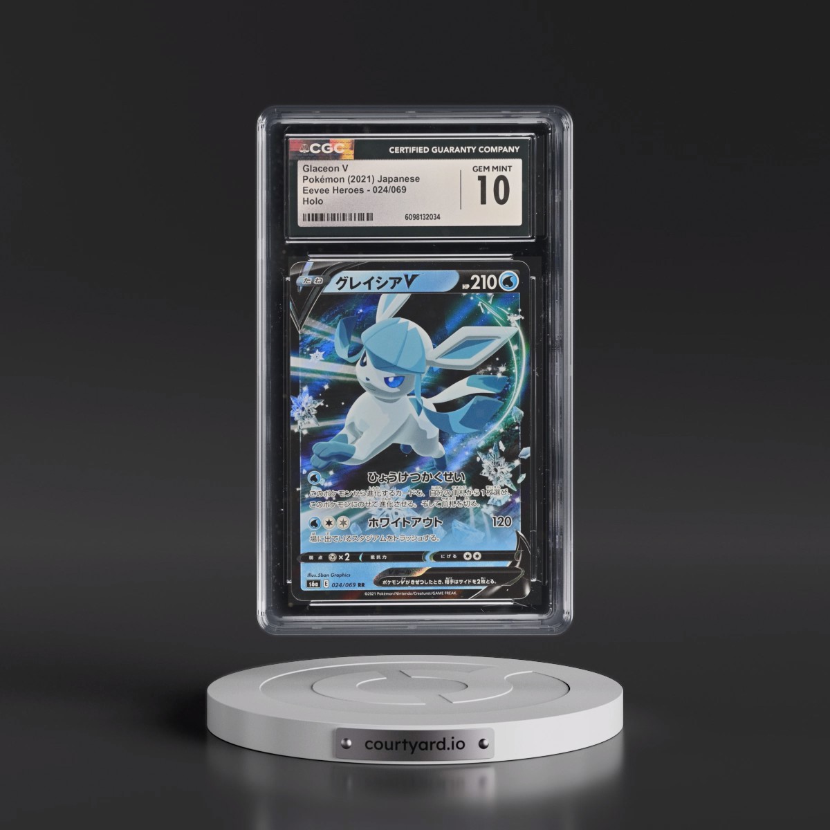 2021 Eevee Heroes #024/069 Glaceon V - Holo (CGC 10 GEM MINT)