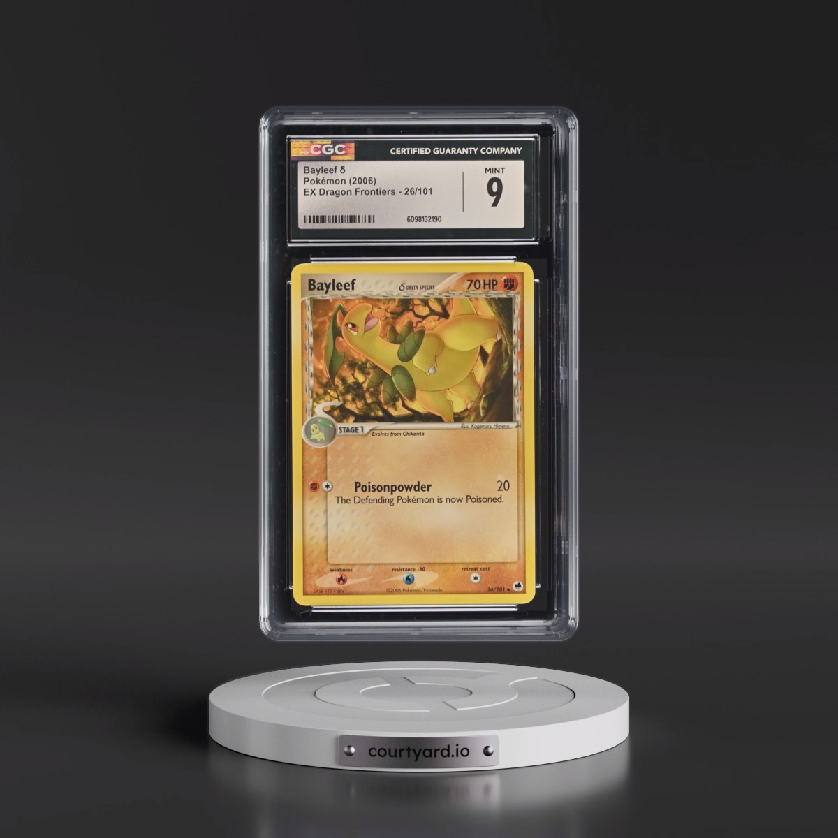 2006 EX Dragon Frontiers #26/101 Bayleef δ (CGC 9 MINT)