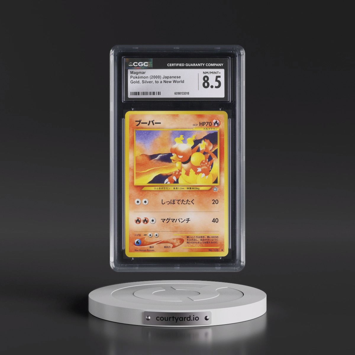 2000 Gold, Silver, to a New World #126 Magmar (CGC 8.5 NM-MT+)