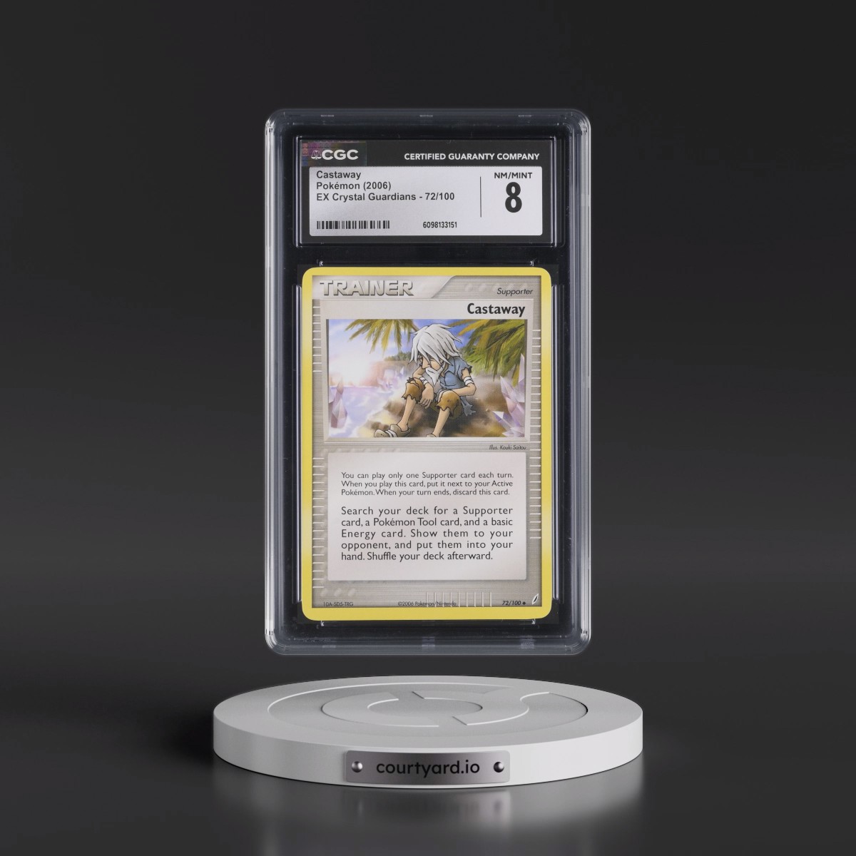 2006 EX Crystal Guardians #72/100 Castaway (CGC 8 NM-MT)