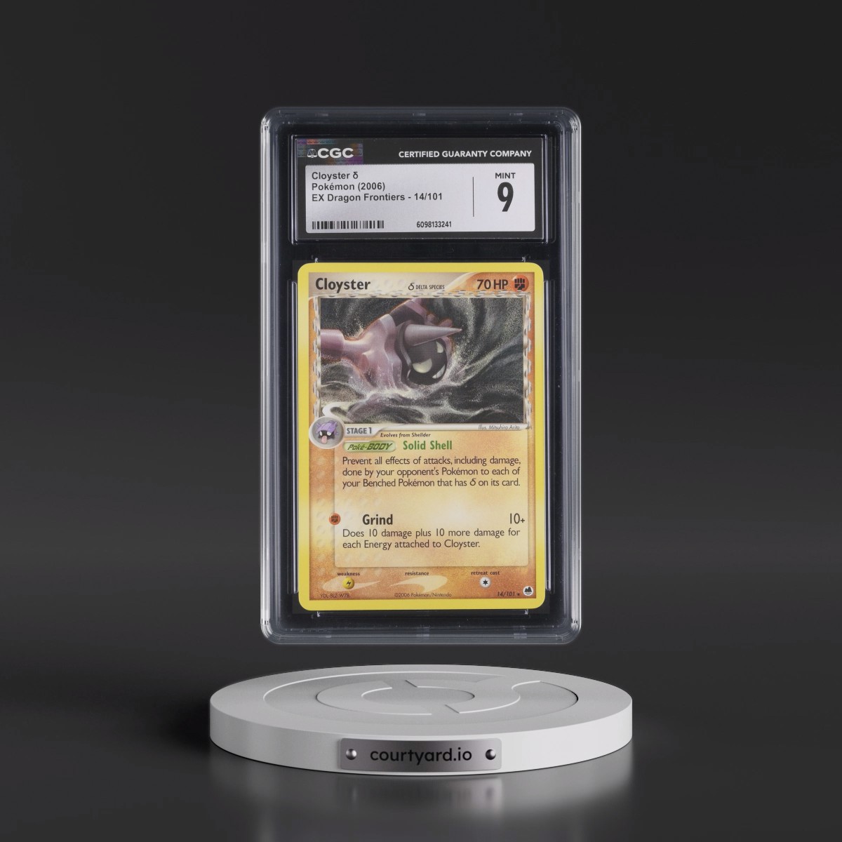 2006 EX Dragon Frontiers #14/101 Cloyster δ (CGC 9 MINT)
