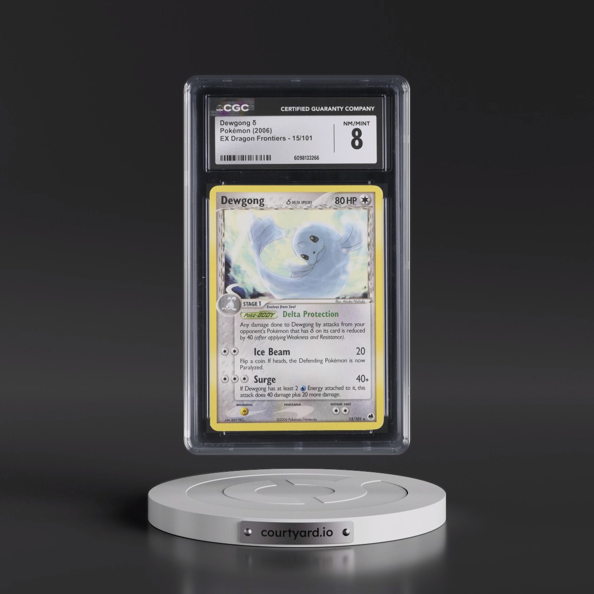 2006 EX Dragon Frontiers #15/101 Dewgong δ (CGC 8 NM-MT)