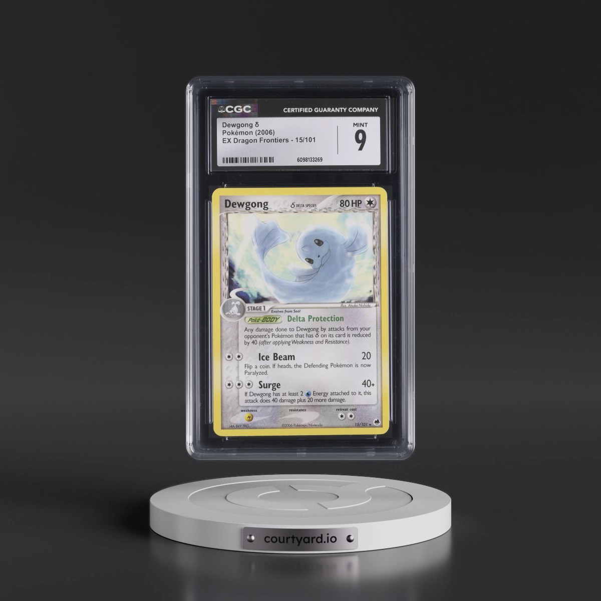 2006 EX Dragon Frontiers #15/101 Dewgong δ (CGC 9 MINT)