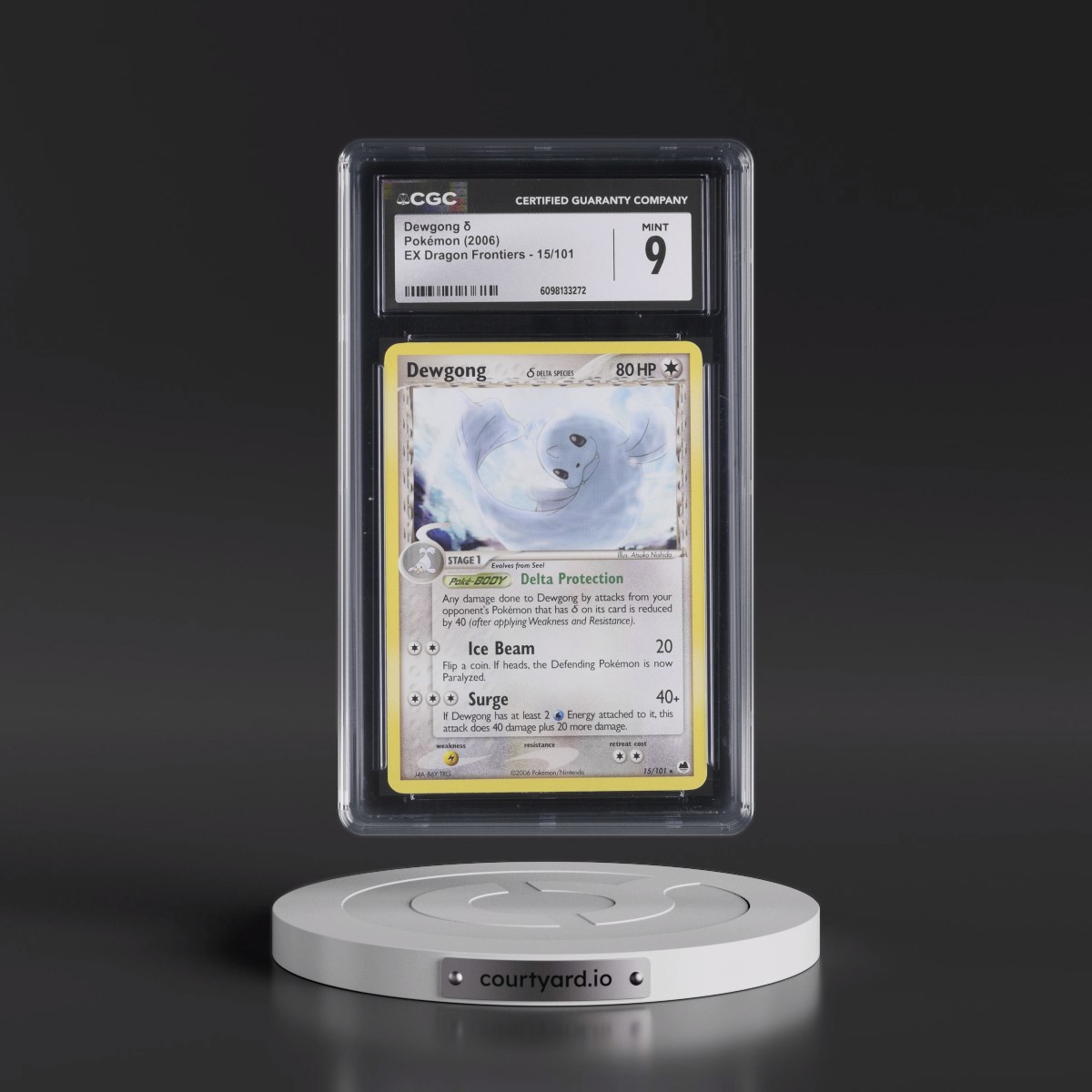 2006 EX Dragon Frontiers #15/101 Dewgong δ (CGC 9 MINT)