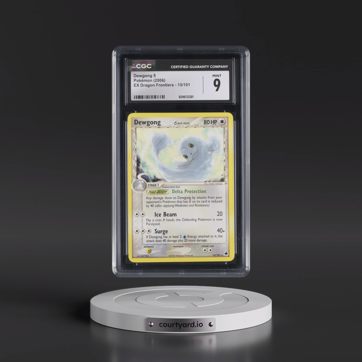 2006 EX Dragon Frontiers #15/101 Dewgong δ (CGC 9 MINT)