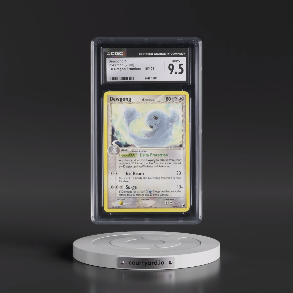 2006 EX Dragon Frontiers #15/101 Dewgong δ (CGC 9.5 MINT+)