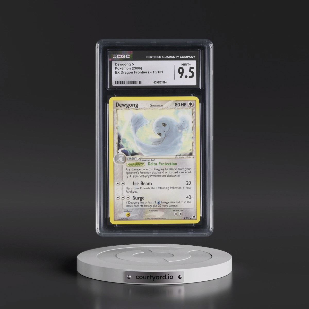 2006 EX Dragon Frontiers #15/101 Dewgong δ (CGC 9.5 MINT+)