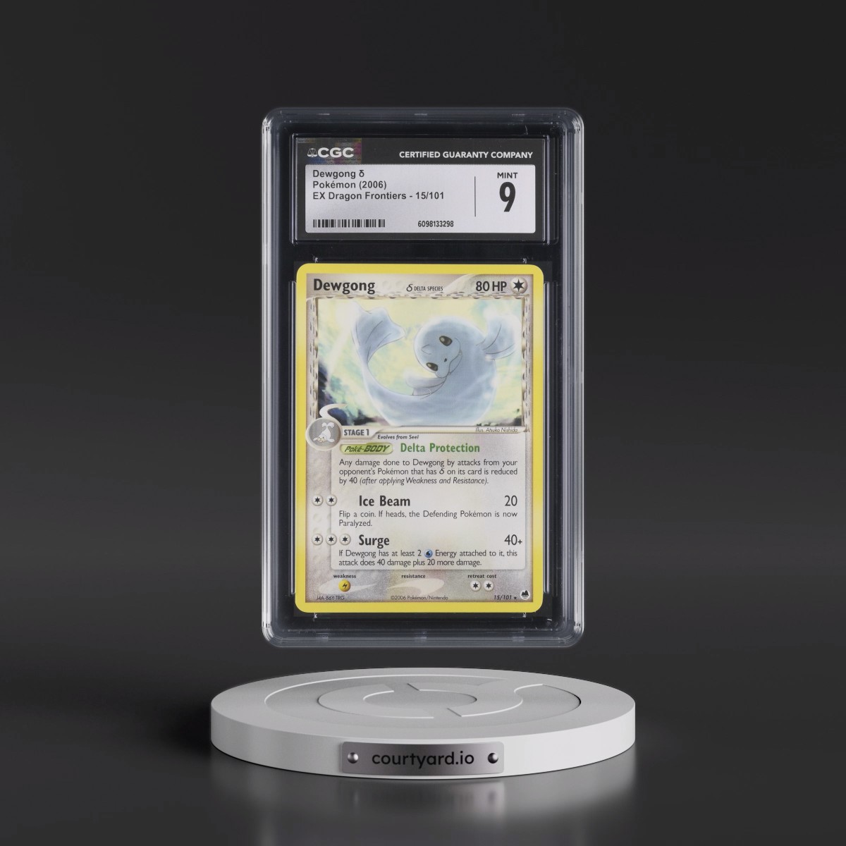 2006 EX Dragon Frontiers #15/101 Dewgong δ (CGC 9 MINT)