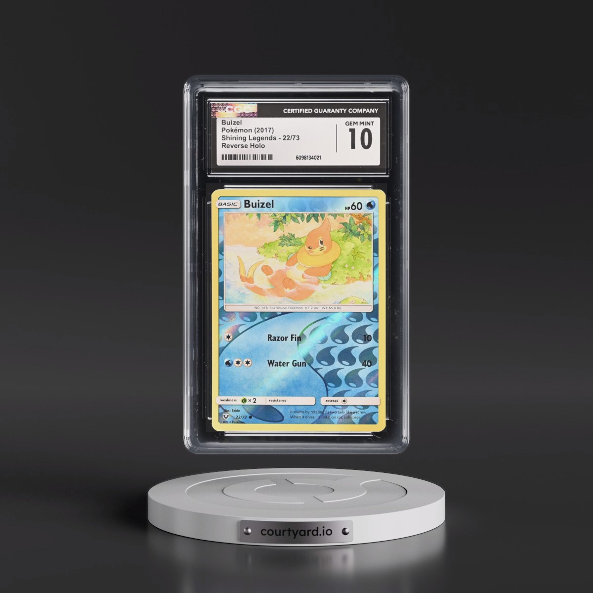 2017 Shining Legends #22/73 Buizel - Reverse Holo (CGC 10 GEM MINT)
