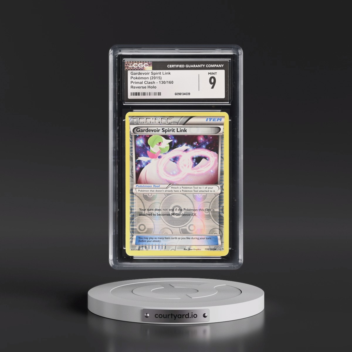2015 Primal Clash #130/160 Gardevoir Spirit Link - Reverse Holo (CGC 9 MINT)