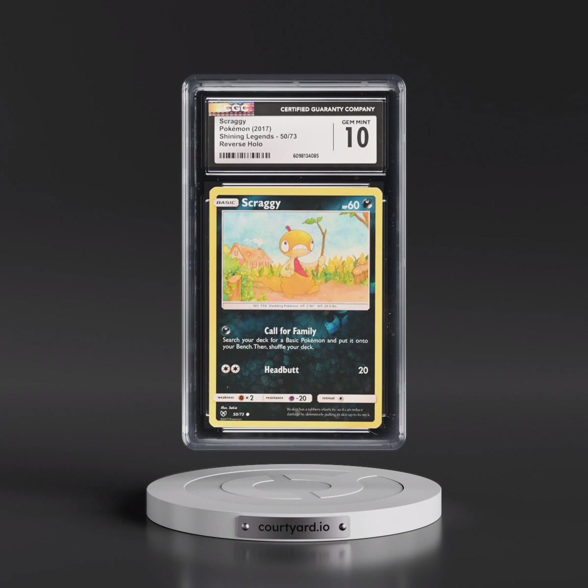 2017 Shining Legends #50/73 Scraggy - Reverse Holo (CGC 10 GEM MINT)