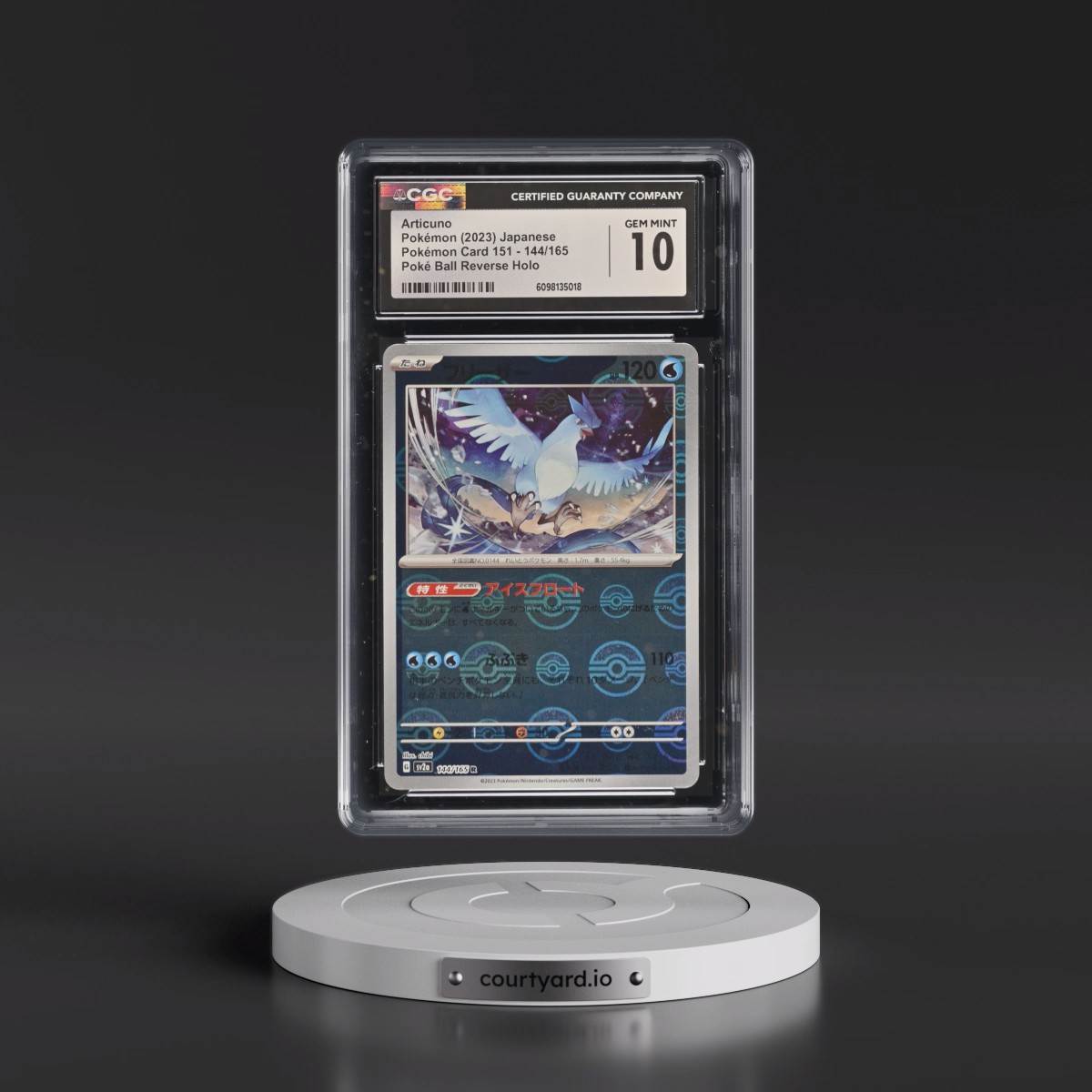 2023 Pokémon Card 151 #144/165 Articuno - Reverse Holo Poké Ball (CGC 10 GEM MINT)