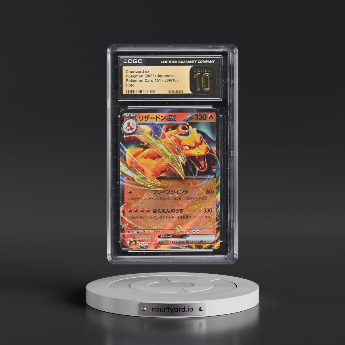 2023 Pokémon Card 151 #006/165 Charizard ex - Holo (CGC 10 PRISTINE)