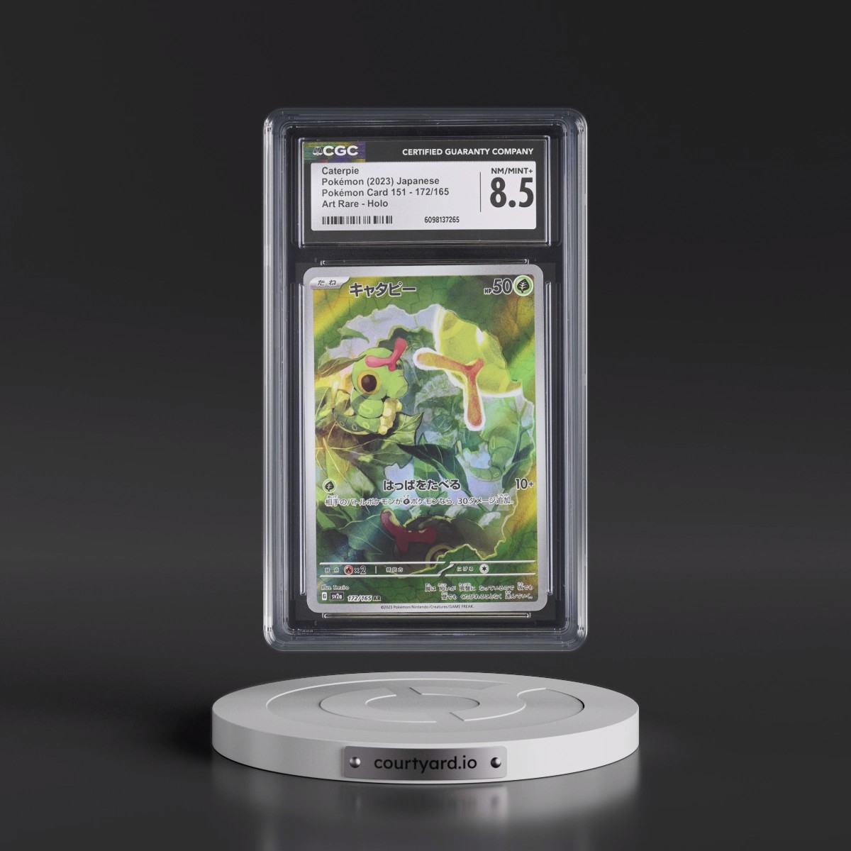 2023 Pokémon Card 151 #172/165 Caterpie - Art Rare Holo (CGC 8.5 NM-MT+)