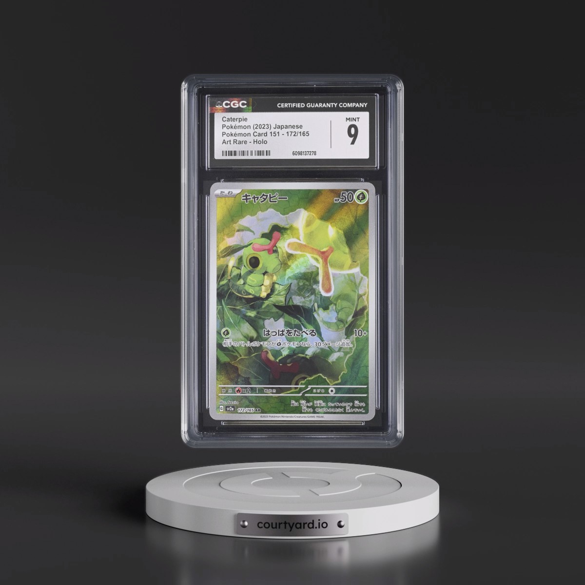 2023 Pokémon Card 151 #172/165 Caterpie - Art Rare Holo (CGC 9 MINT)