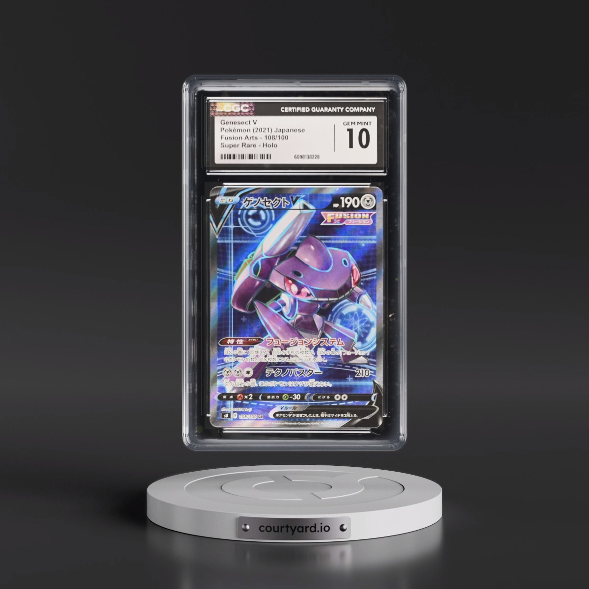 2021 Fusion Arts #108/100 Genesect V - Super Rare Holo (CGC 10 GEM MINT)