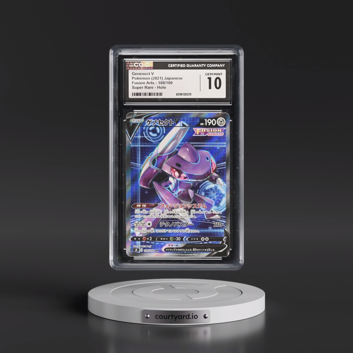 2021 Fusion Arts #108/100 Genesect V - Super Rare Holo (CGC 10 GEM MINT)