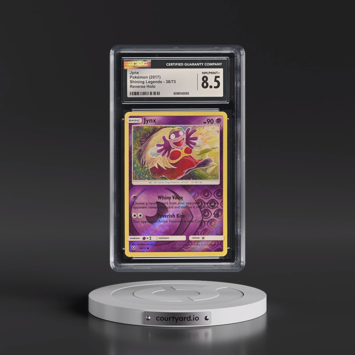 2017 Shining Legends #38/73 Jynx - Reverse Holo (CGC 8.5 NM-MT+)