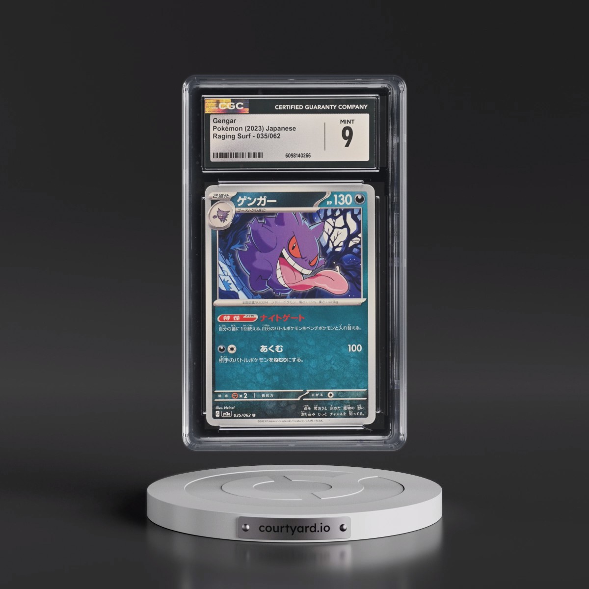 2023 Raging Surf #035/062 Gengar (CGC 9 MINT)