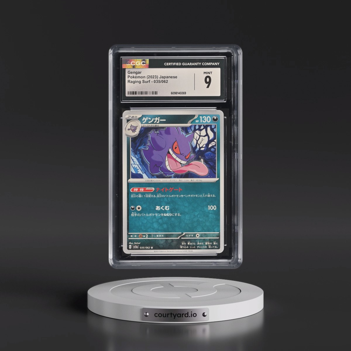 2023 Raging Surf #035/062 Gengar (CGC 9 MINT)