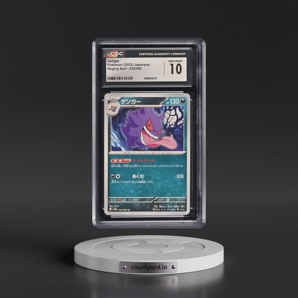 2023 Raging Surf #035/062 Gengar (CGC 10 GEM MINT)