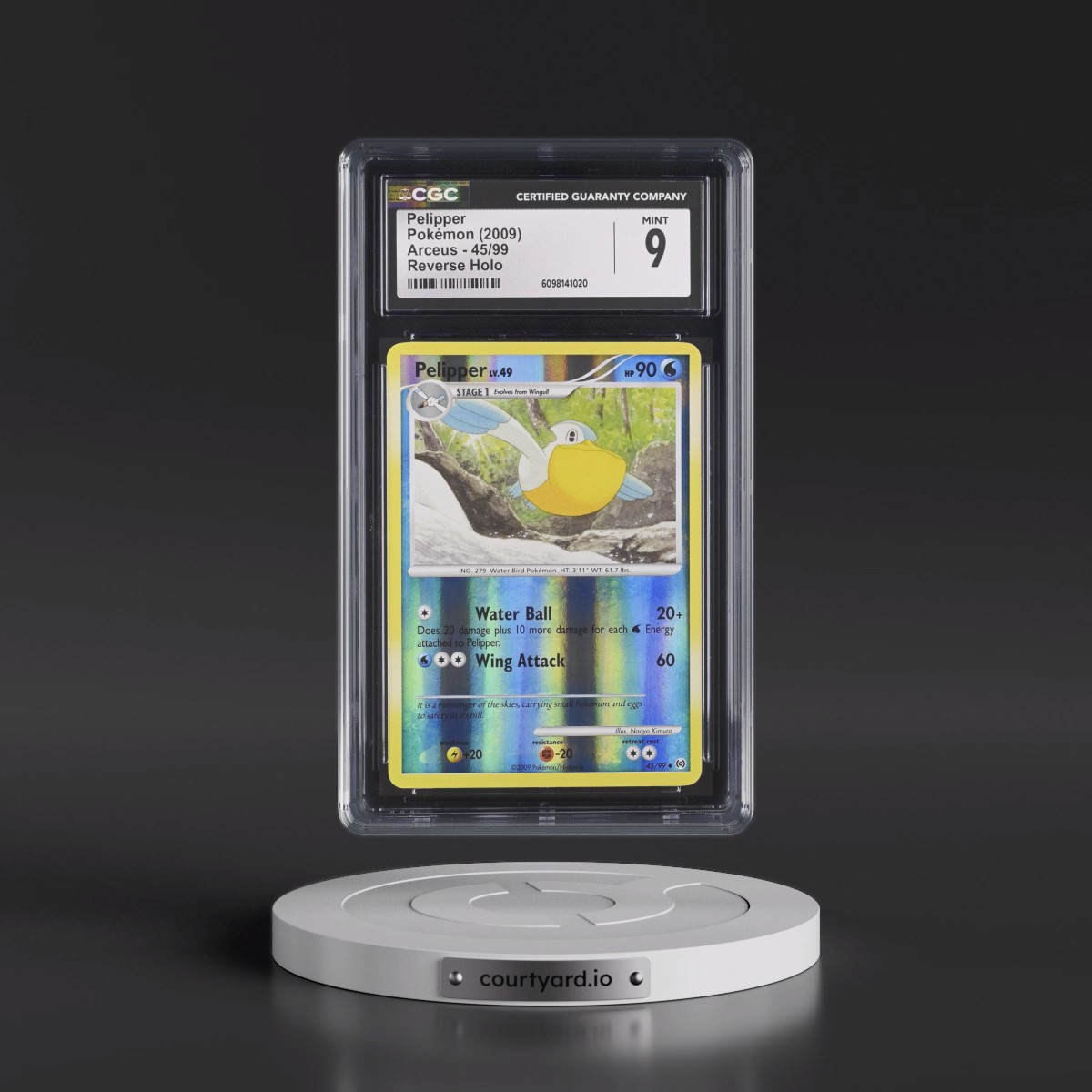 2009 Arceus #45/99 Pelipper - Reverse Holo (CGC 9 MINT)