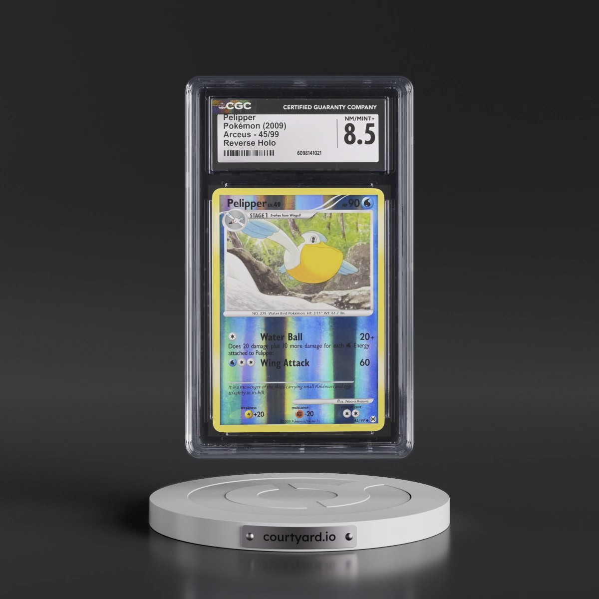 2009 Arceus #45/99 Pelipper - Reverse Holo (CGC 8.5 NM-MT+)