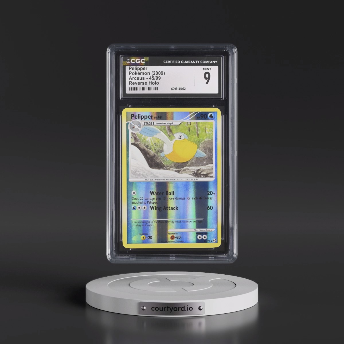2009 Arceus #45/99 Pelipper - Reverse Holo (CGC 9 MINT)
