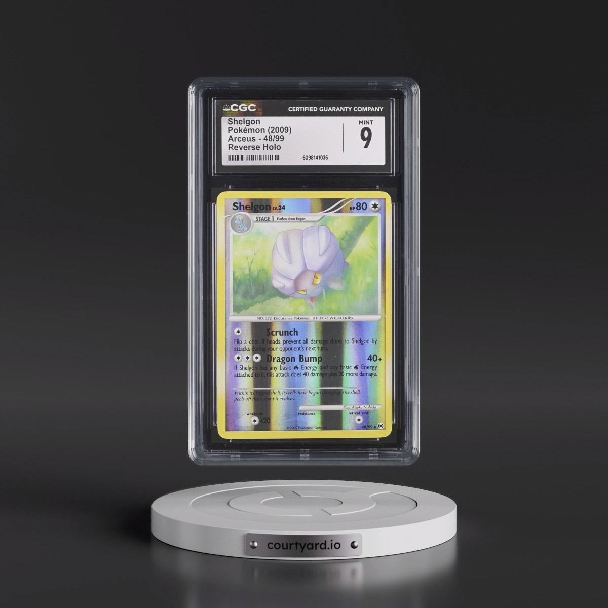 2009 Arceus #48/99 Shelgon - Reverse Holo (CGC 9 MINT)
