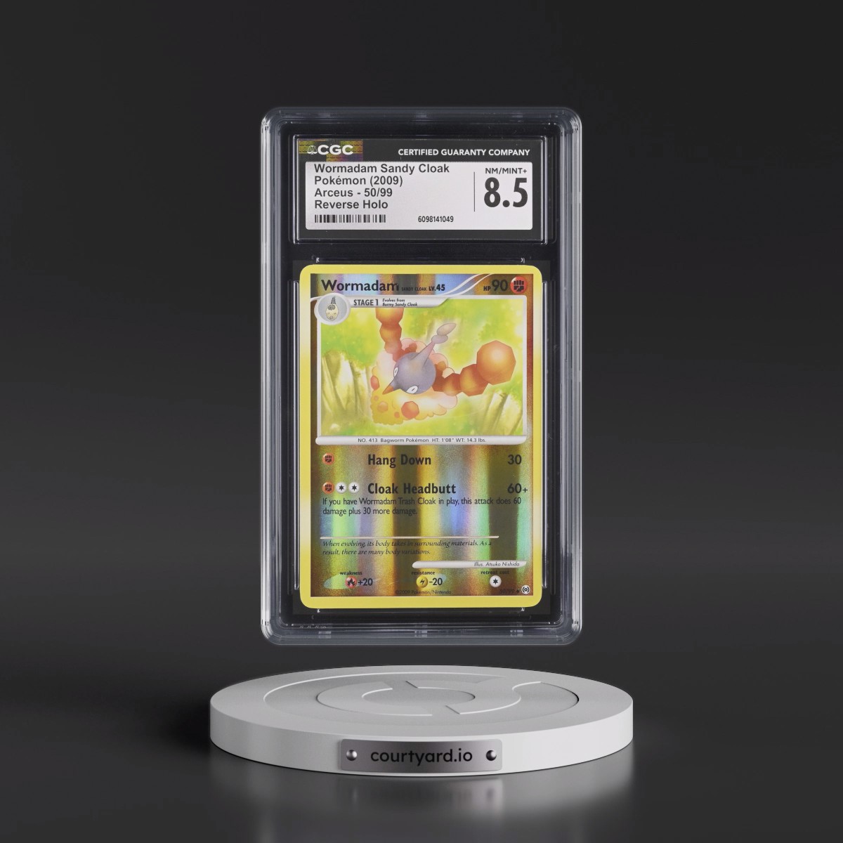 2009 Arceus #50/99 WormadamÂ Sandy Cloak - Reverse Holo (CGC 8.5 NM-MT+)