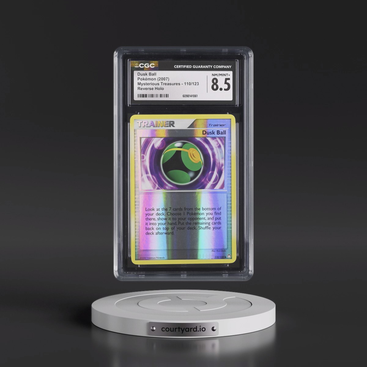 2007 Mysterious Treasures #110/123 Dusk Ball - Reverse Holo (CGC 8.5 NM-MT+)