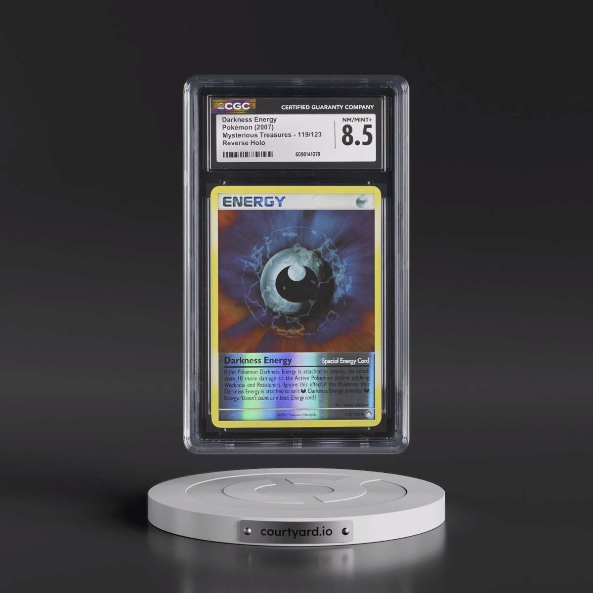 2007 Mysterious Treasures #119/123 Darkness Energy - Reverse Holo (CGC 8.5 NM-MT+)