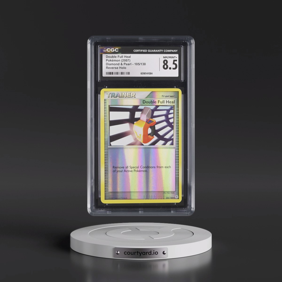 2007 Diamond & Pearl #105/130 Double Full Heal - Reverse Holo (CGC 8.5 NM-MT+)