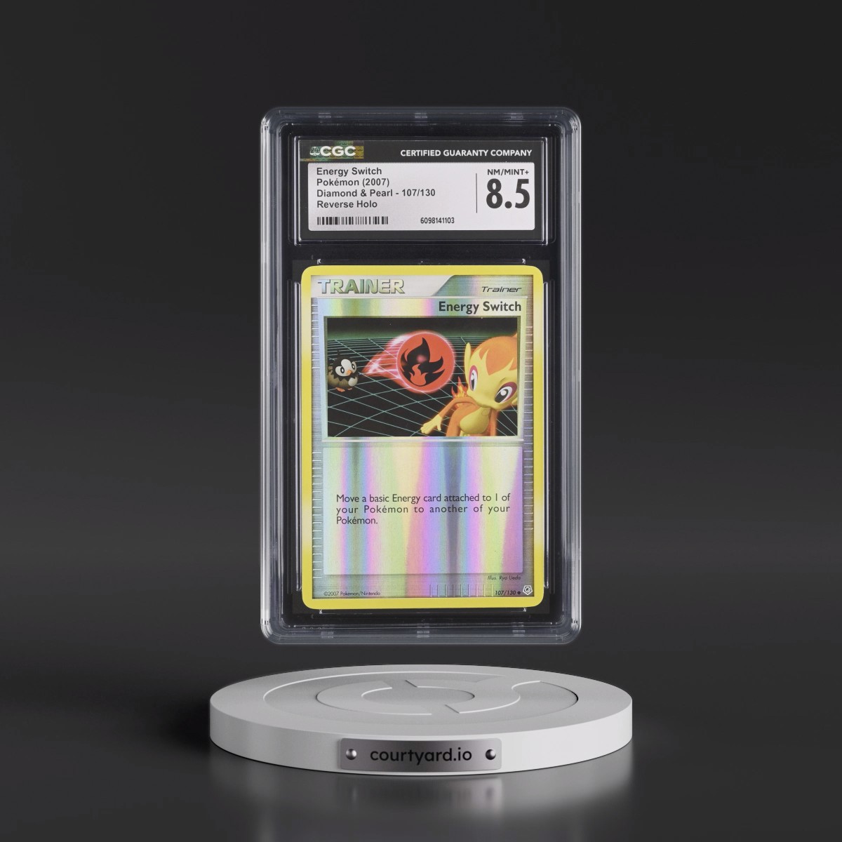 2007 Diamond & Pearl #107/130 Energy Switch - Reverse Holo (CGC 8.5 NM-MT+)