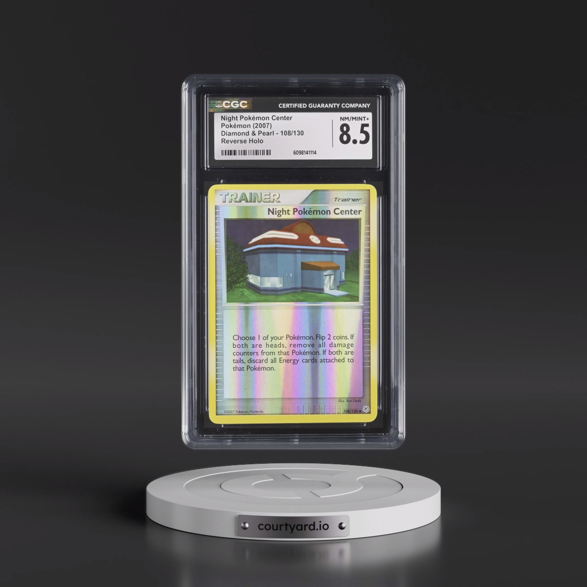 2007 Diamond & Pearl #108/130 Night Pokémon Center - Reverse Holo (CGC 8.5 NM-MT+)