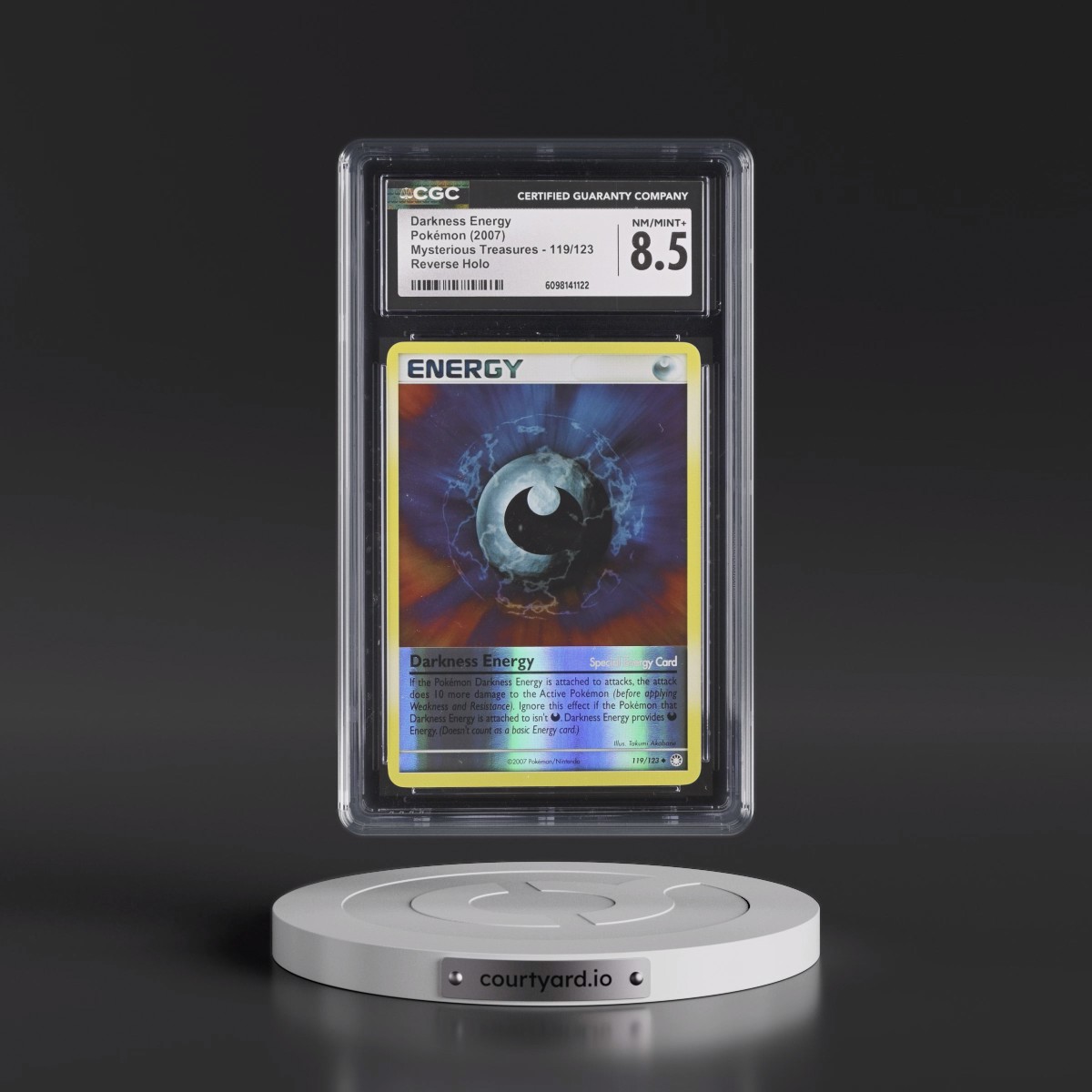 2007 Mysterious Treasures #119/123 Darkness Energy - Reverse Holo (CGC 8.5 NM-MT+)