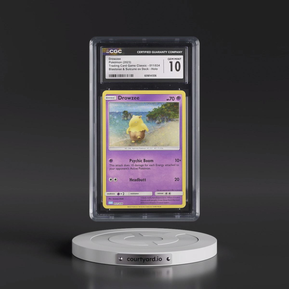 2023 Trading Card Game Classic - CLV, CLC, CLB #011/034 Drowzee - Blastoise & Suicune ex Deck - CLB Holo (CGC 10 GEM MINT)