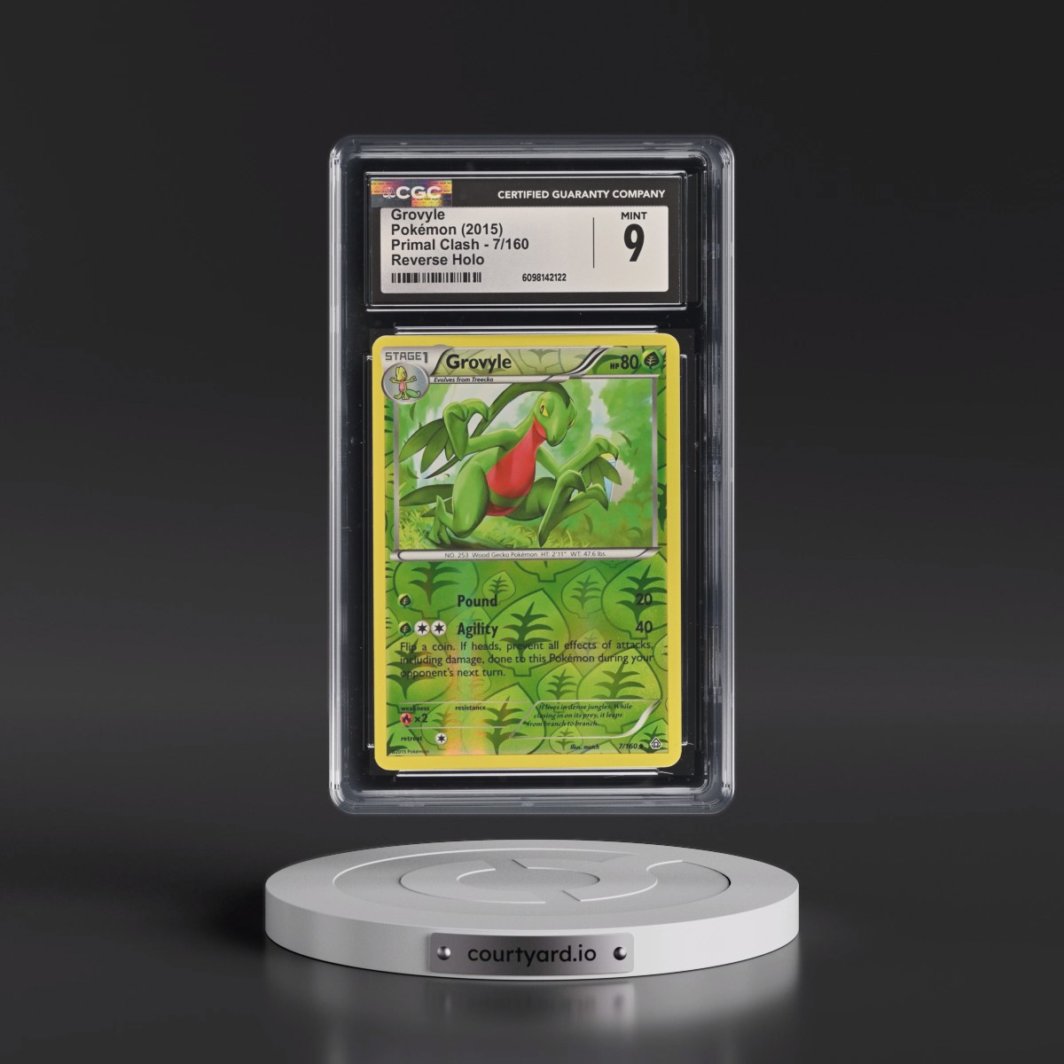 2015 Primal Clash #7/160 Grovyle - Reverse Holo (CGC 9 MINT)