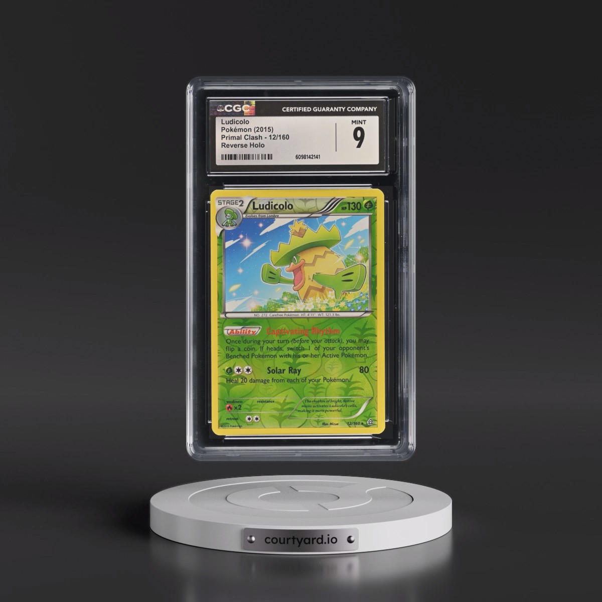 2015 Primal Clash #12/160 Ludicolo - Reverse Holo (CGC 9 MINT)