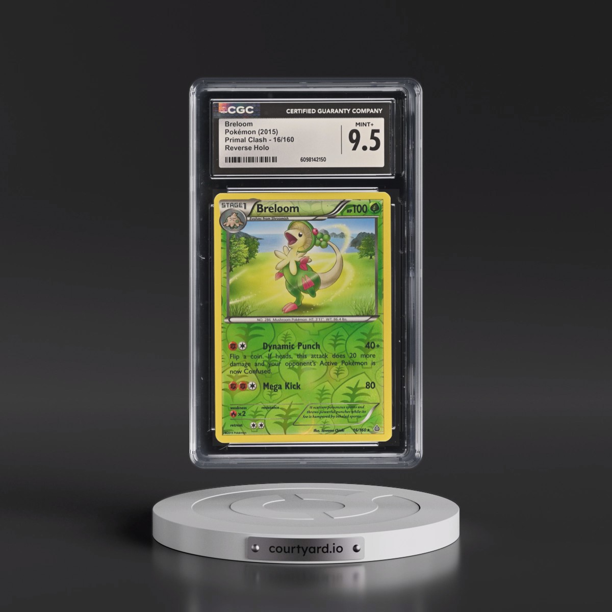 2015 Primal Clash #16/160 Breloom - Reverse Holo (CGC 9.5 MINT+)