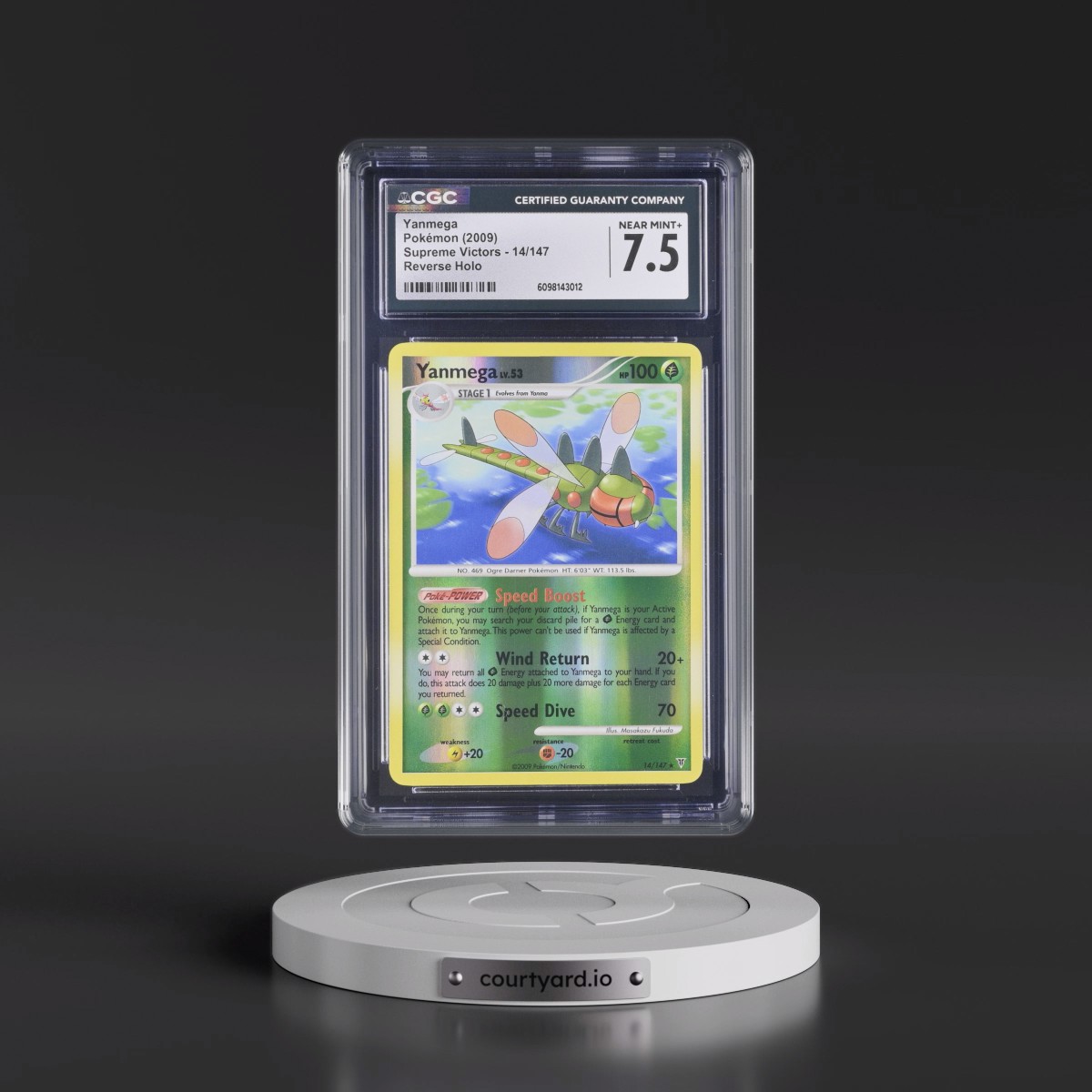 2009 Supreme Victors #14/147 Yanmega - Reverse Holo (CGC 7.5 NM+)