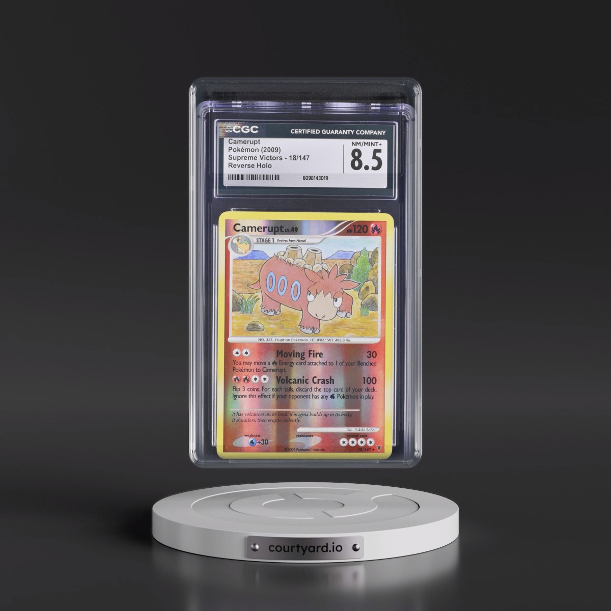 2009 Supreme Victors #18/147 Camerupt - Reverse Holo (CGC 8.5 NM-MT+)
