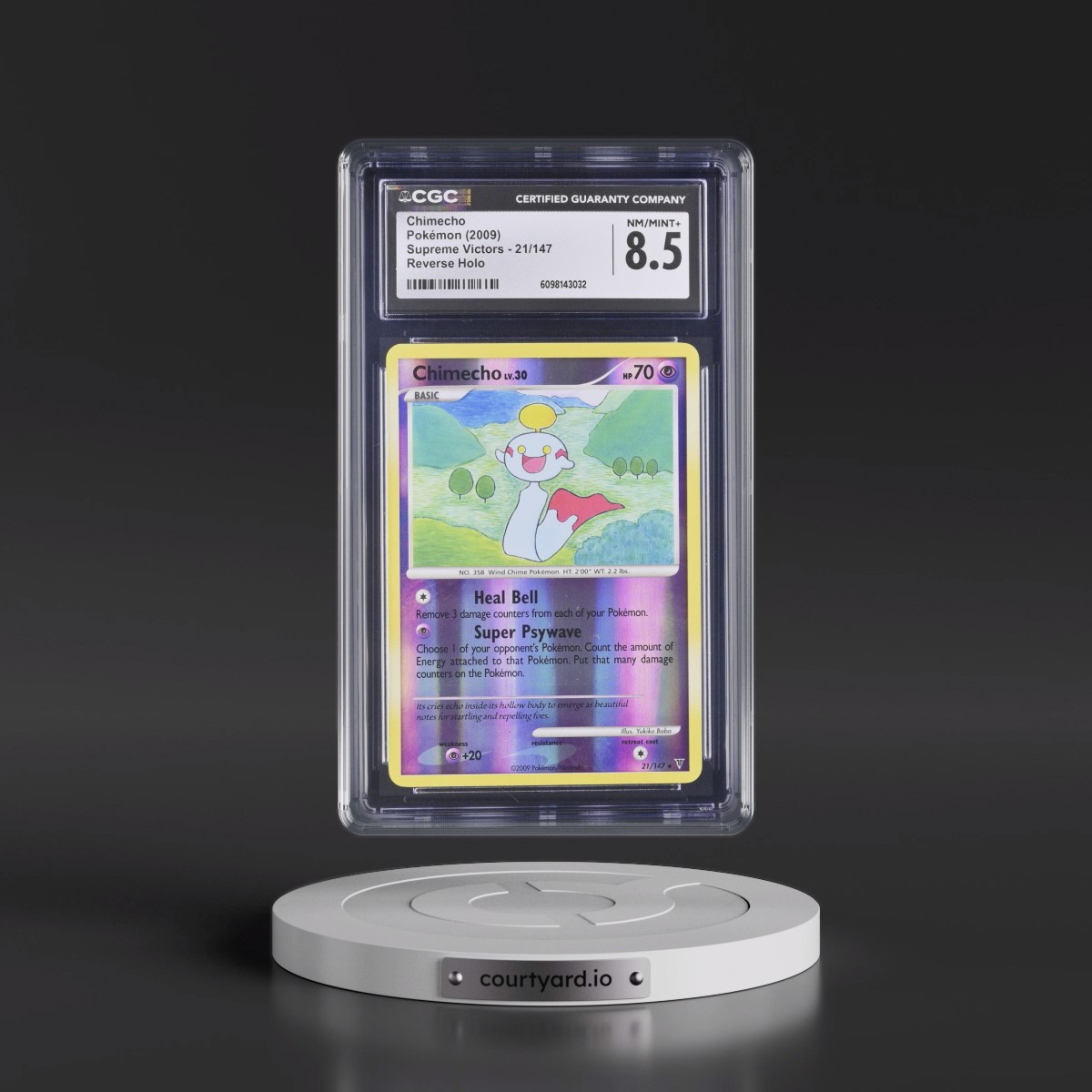 2009 Supreme Victors #21/147 Chimecho - Reverse Holo (CGC 8.5 NM-MT+)