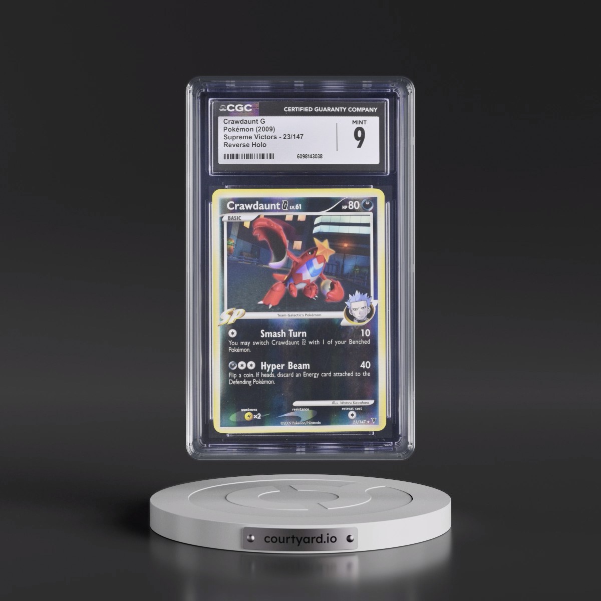 2009 Supreme Victors #23/147 Crawdaunt G - Reverse Holo (CGC 9 MINT)